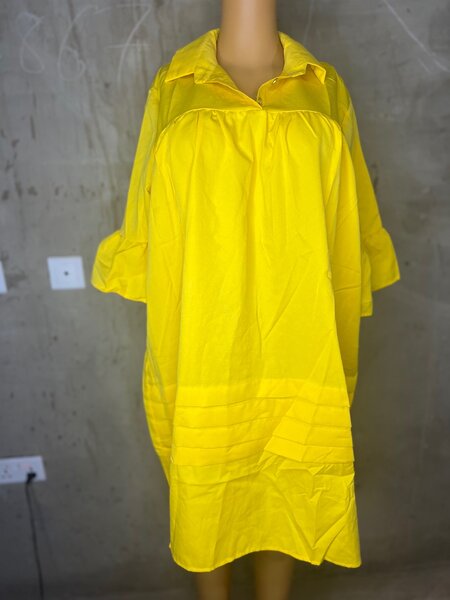 Elegant fashionable yellow maxi dress