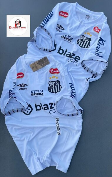 Maillot de football blanc Santos