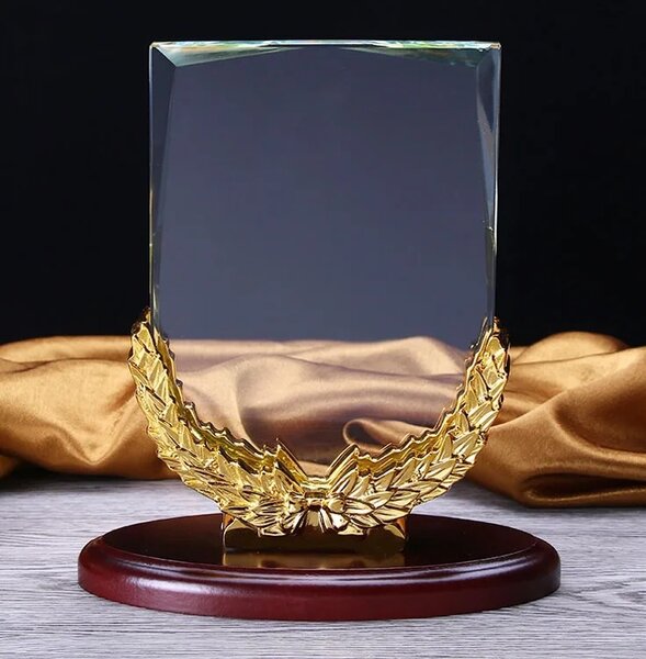 Executive Crystal award plaque