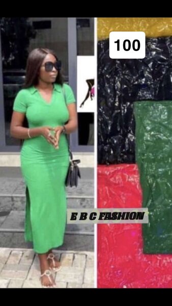 Shirt maxi dress with a slit