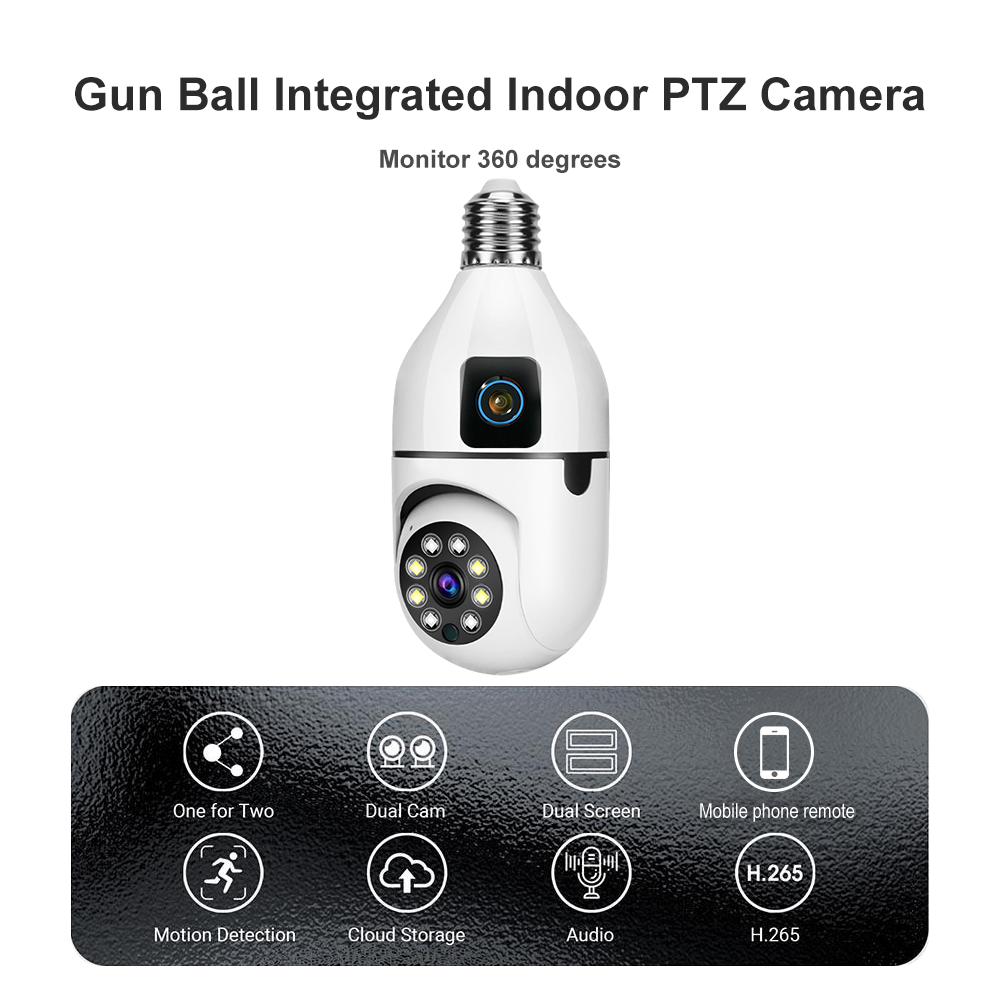 Caméra PTZ 2en1 360°