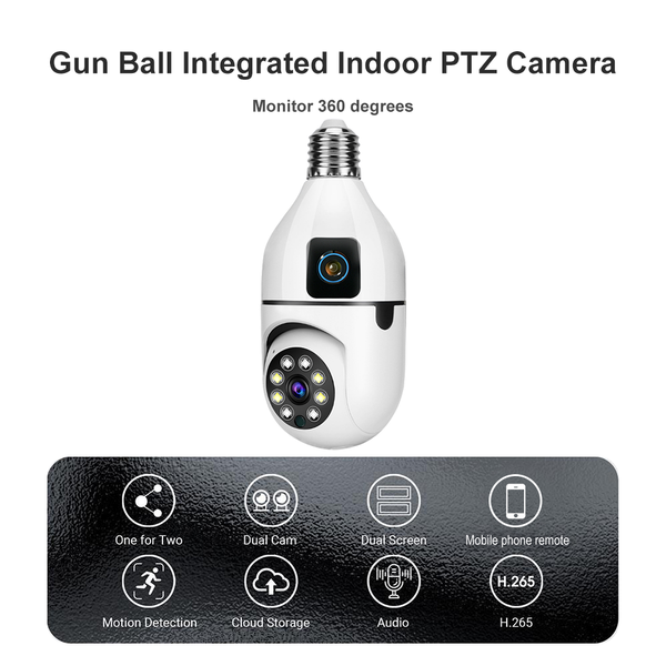 Caméra PTZ 2en1 360°