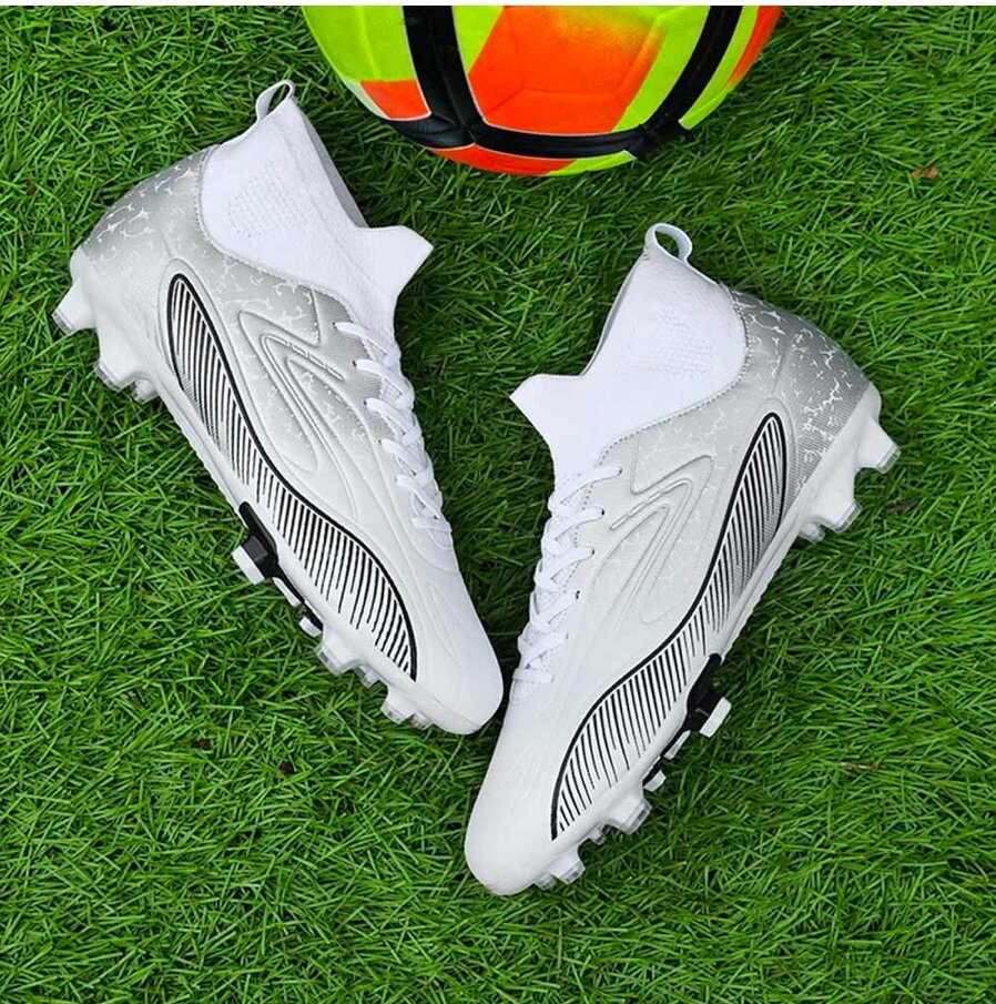 Maylrvjv Men's High Top Soccer Shoes Professional Cleats Foo