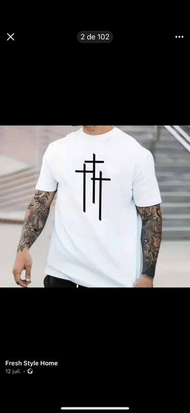 T-shirt Homme Croix Stylish