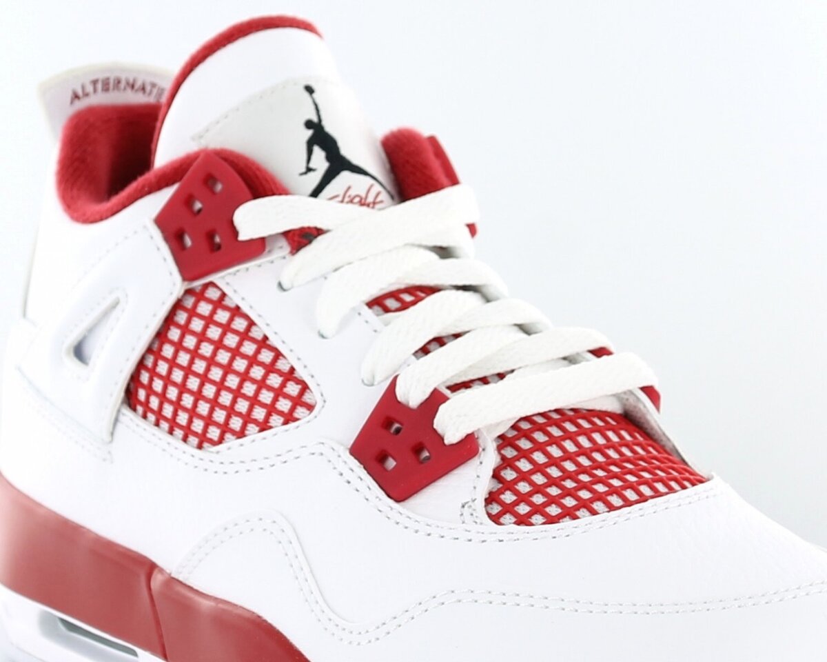 Baskets blanches et rouges homme