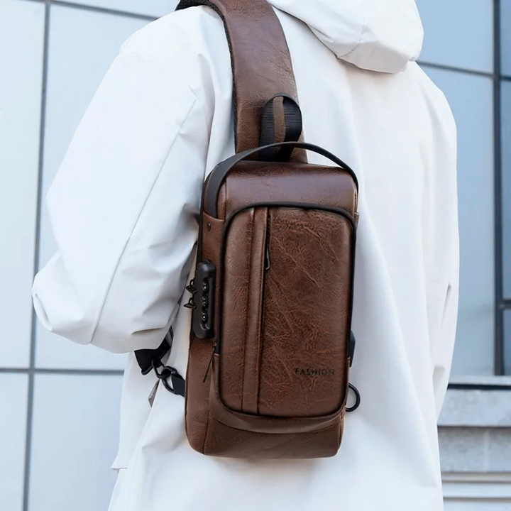 Sacoche bandoulière en cuir homme