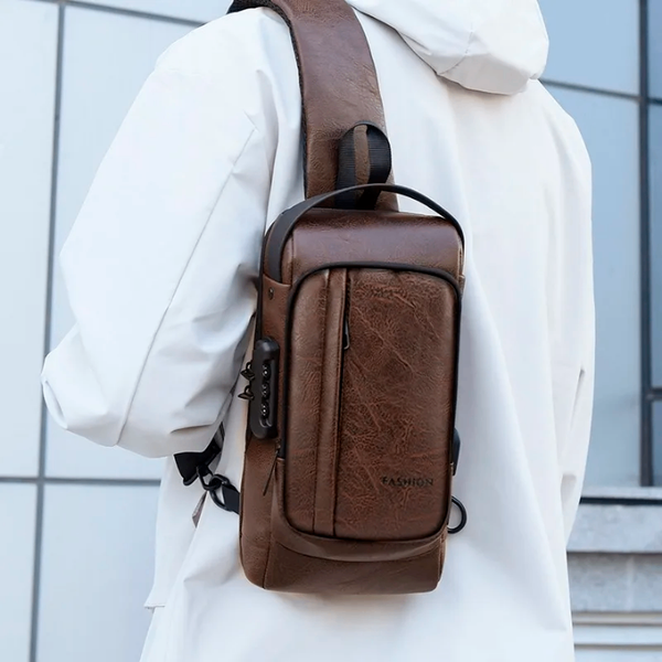 Sacoche bandoulière en cuir homme