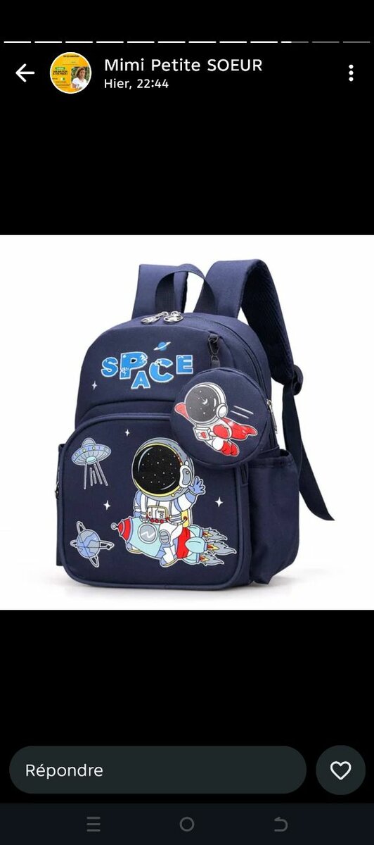 Cartable Enfant Espace Stylé