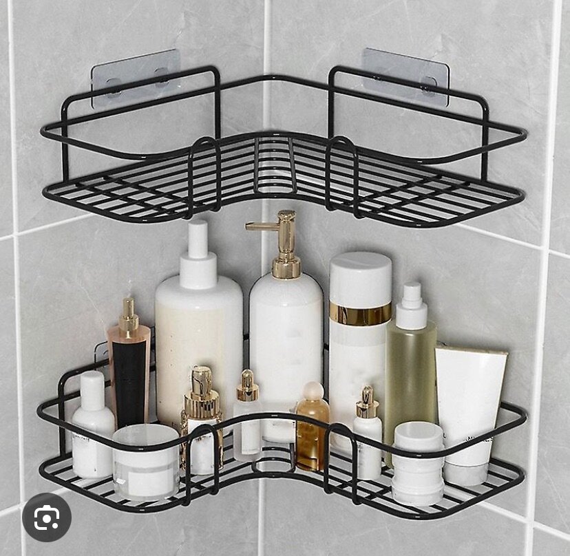 Bathroom shelf shower corner wall