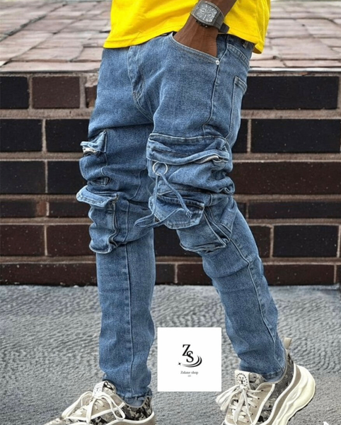 Jean cargo décontracté homme
