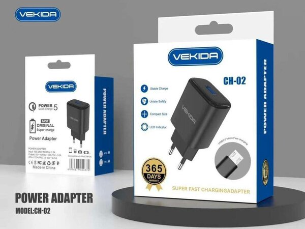 Adaptateur Chargeur Rapide Vekida