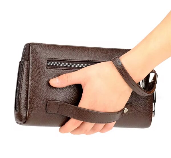 Pochette Homme en Cuir Élégante