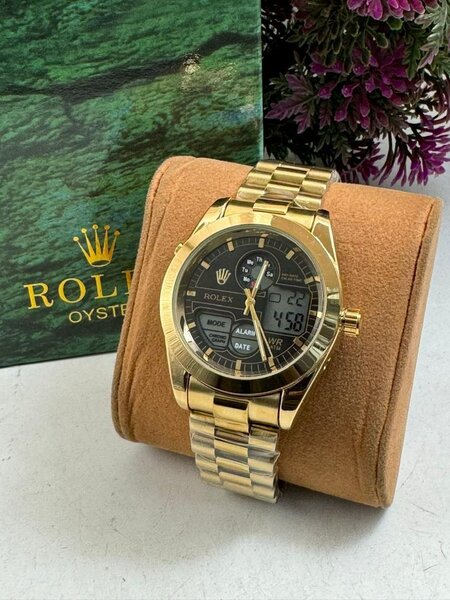 Rolex digital and analog watch