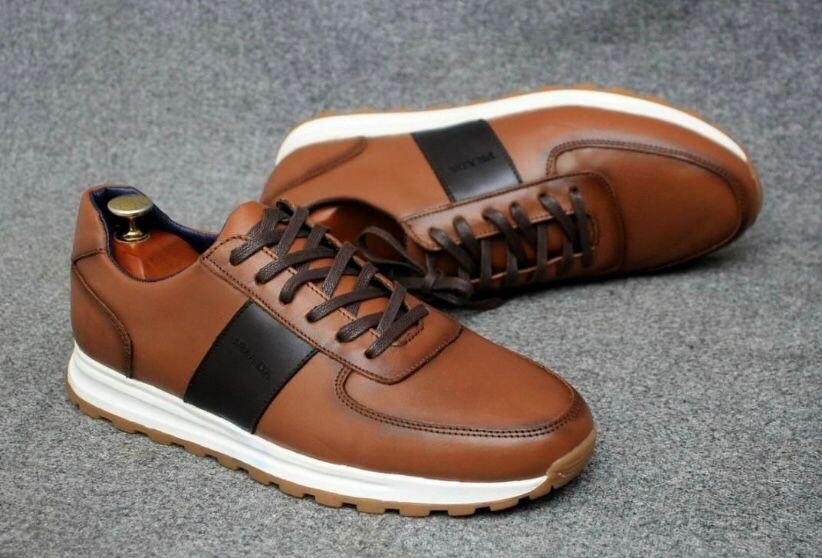 Chaussures de sport en cuir homme