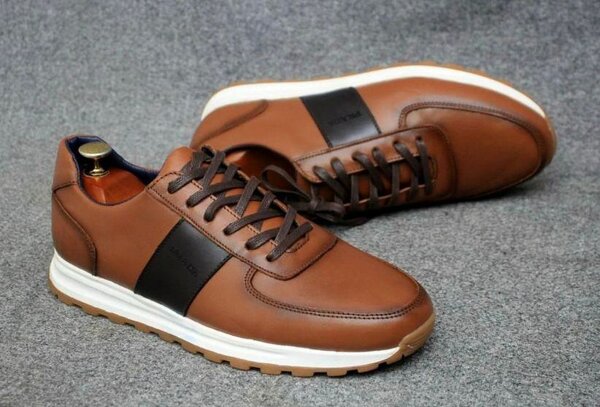 Chaussures de sport en cuir homme