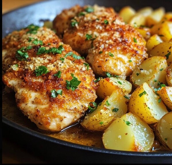 POULET à l´ail - POMME DE TERR