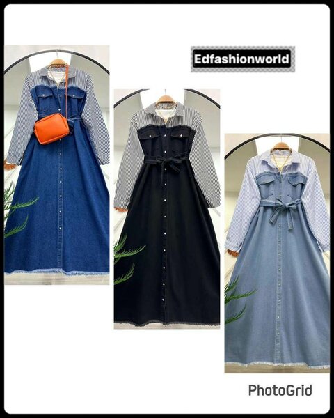 Robe Chemise Jean à Carreaux