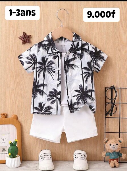 Chemise shorts et t-shirt 1-3 ans