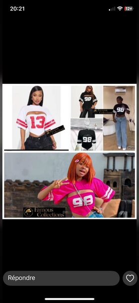 T-shirts numérotés tendance