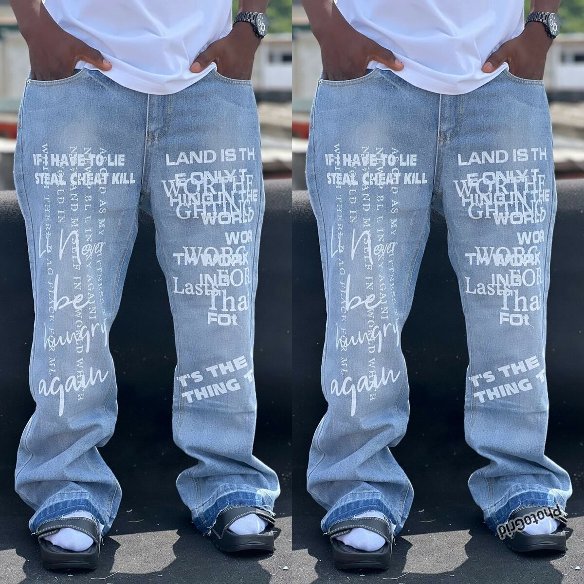 Jeans Homme Motifs Créatifs