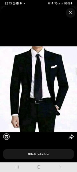 Costume Homme Élégant Noir