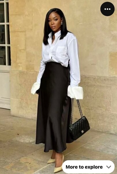 Satin skirt