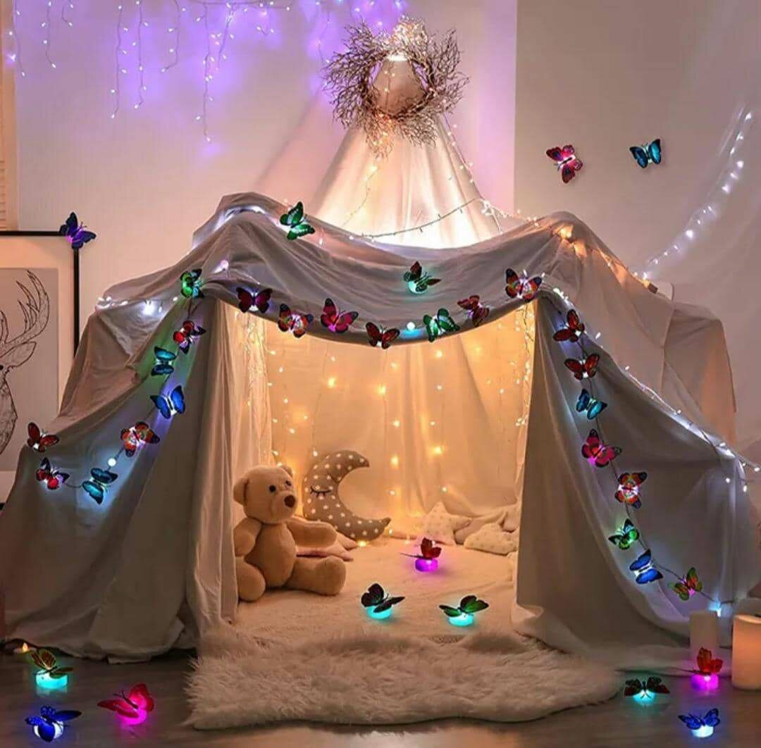 Autocollant mural papillon LED