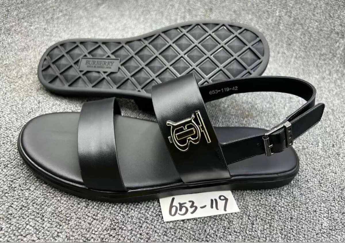 Leather slippers