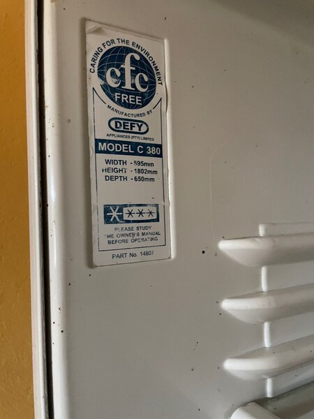 Defy Upright Fridge