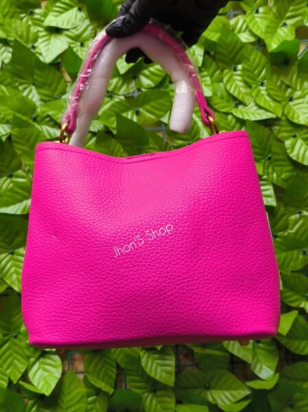 Sac à main en cuir violet&rose