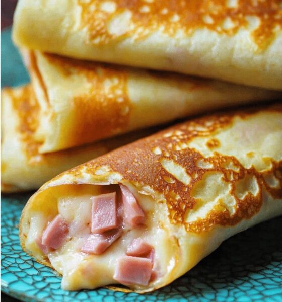 Crêpes Fourrées au Jambon et Fromage