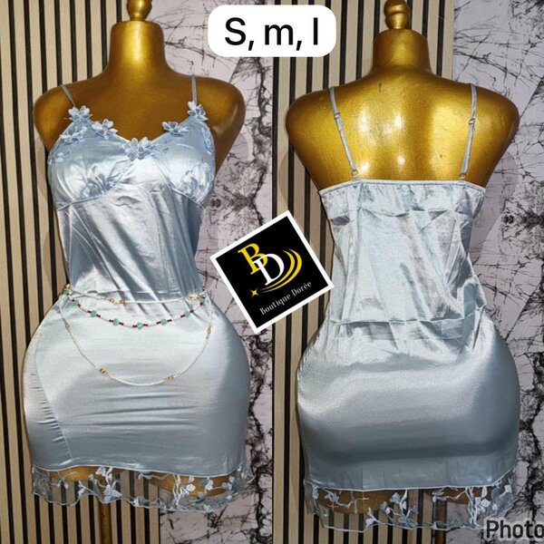 Nuisette satin dentelle femme