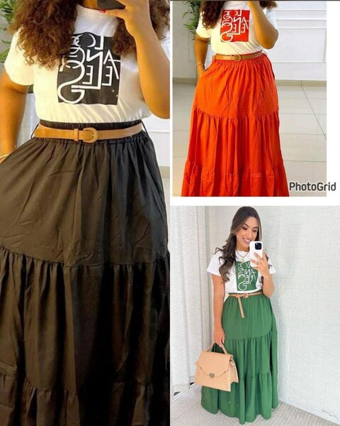 Jupe longue taille haute élégante