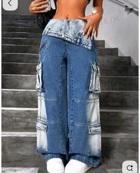 Jean cargo tendance femme