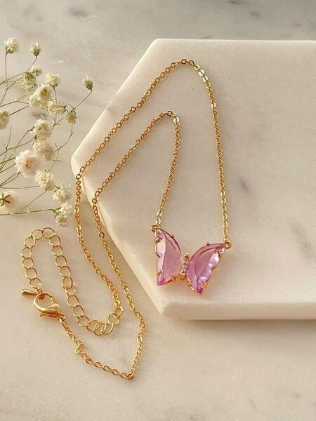 Collier Papillon Cristal Elegant