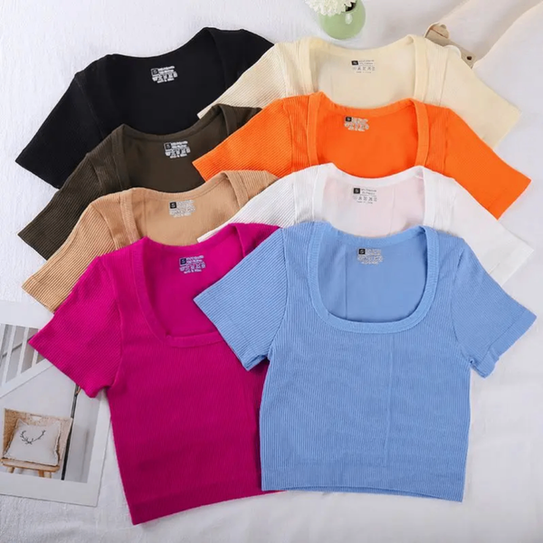 T-shirts Femme en Coton Décontracté