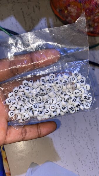 Perles Alphabet Blanches