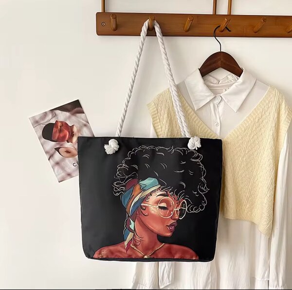Sac cabas à motif artistique