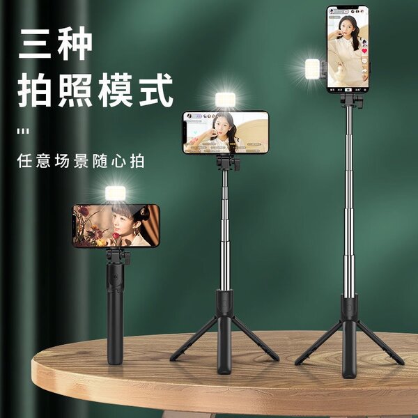 Selfie stick with light