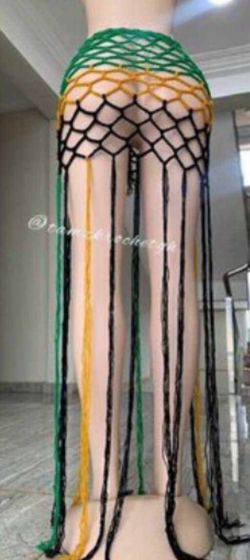 Crochet beach skirt