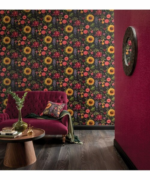 Papier Peint Floral Vintage Élégant