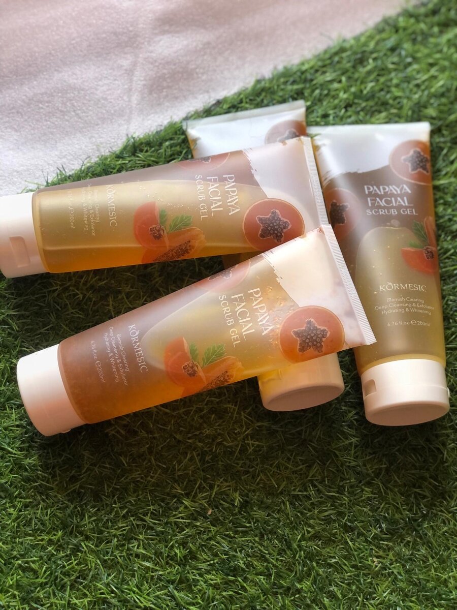 Facial scrub gel