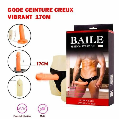 SEXTOYS GODE CEINTURE CREUX VIBRANT - 17 CM