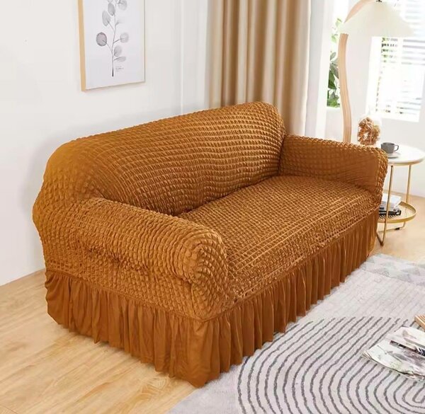 Housse de canapé extensible en treillis à bulles 3D 6 places