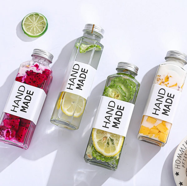 glass juice bottles
