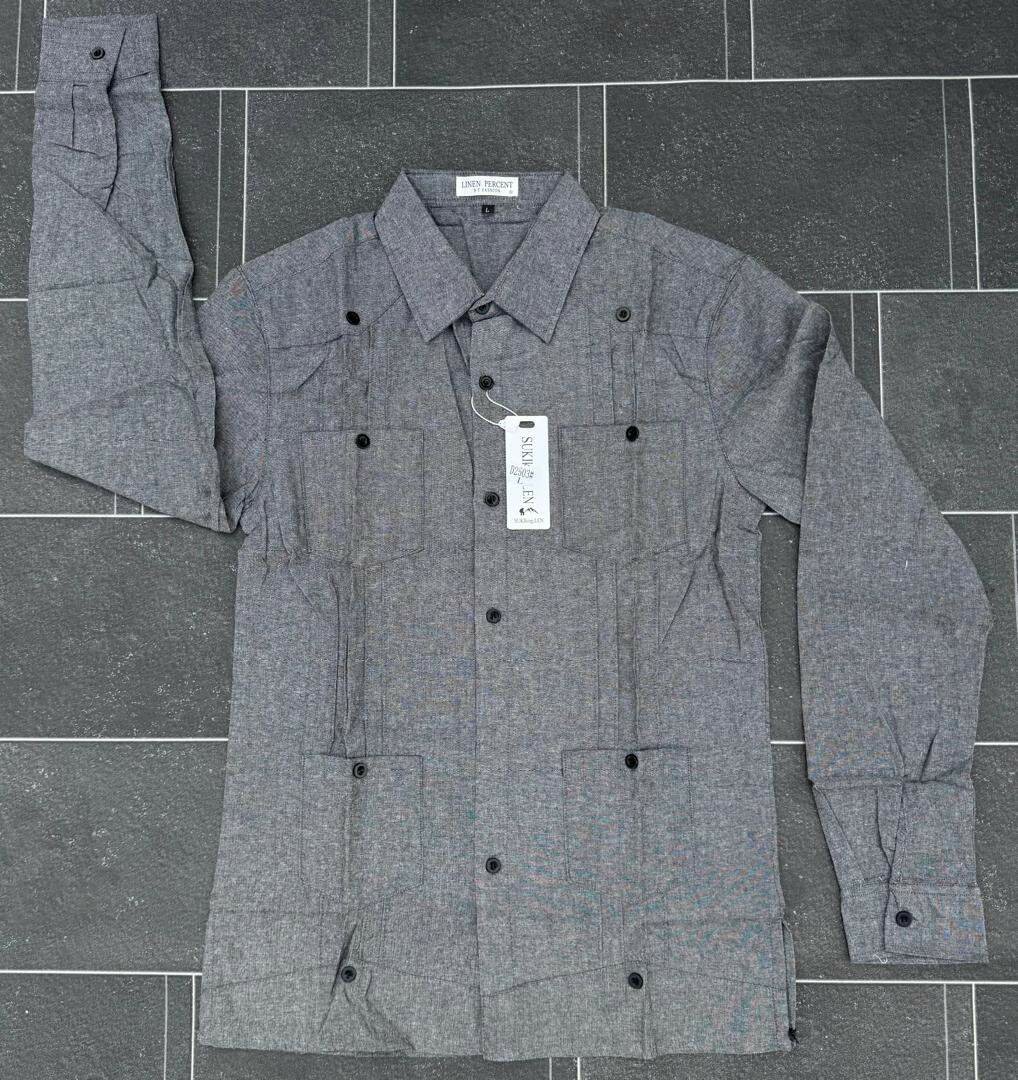 Chemise grise élégante homme
