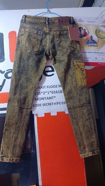 Jean Slim Décontracté Patchwork
