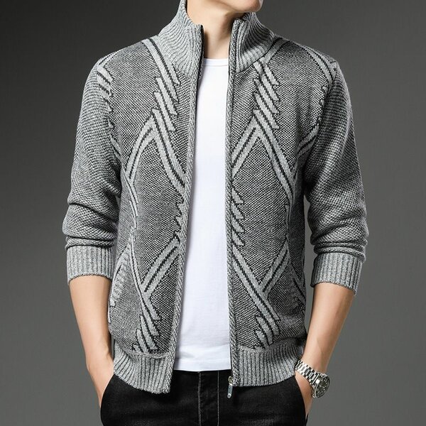 Cardigan homme zippé élégant