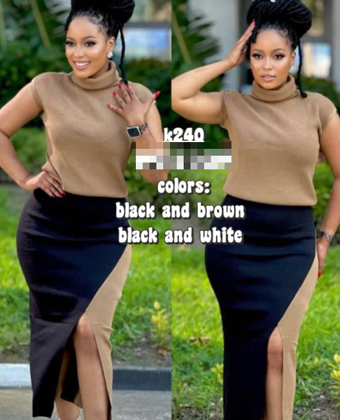 two-tone skirt