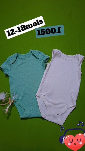 Bodies bébé coton 12-18 mois